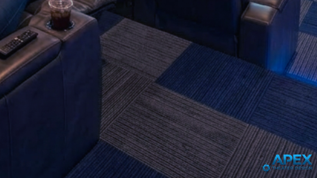 Carpet tiles for home theater