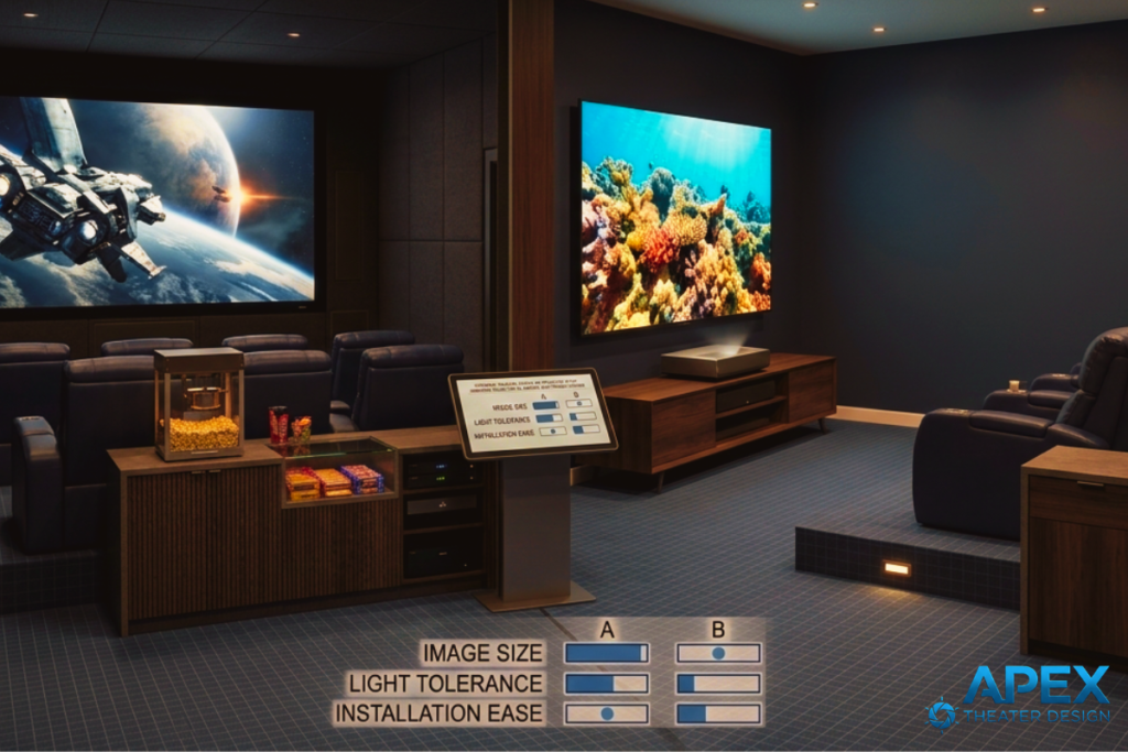 unfinished basement home theater ideas