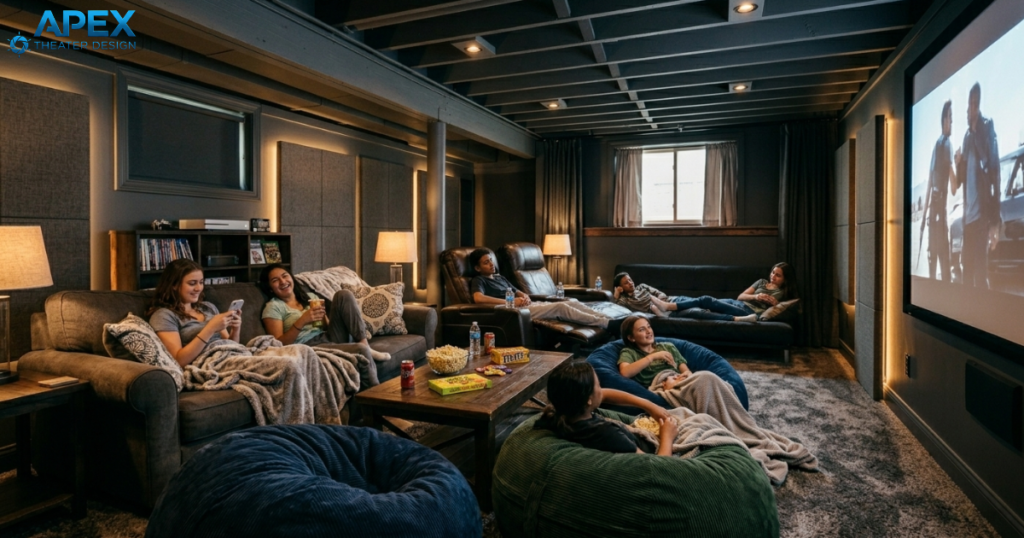 bean bag seating for home theater